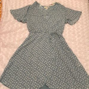 Mint green floral dress